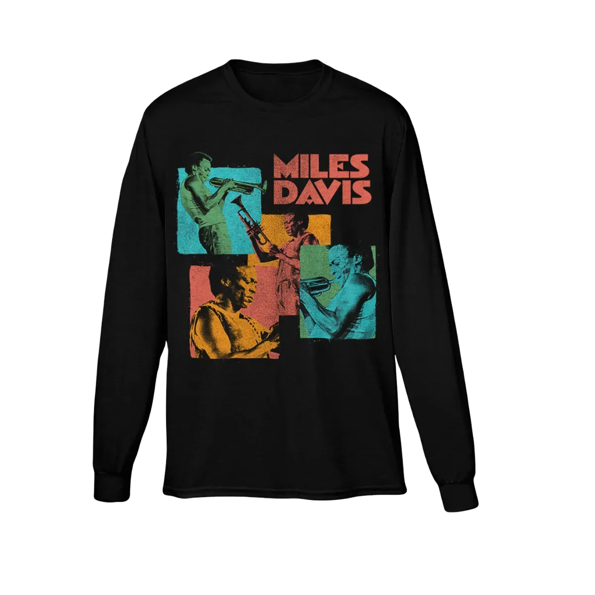 Miles Davis Photo Montage Black Longsleeve