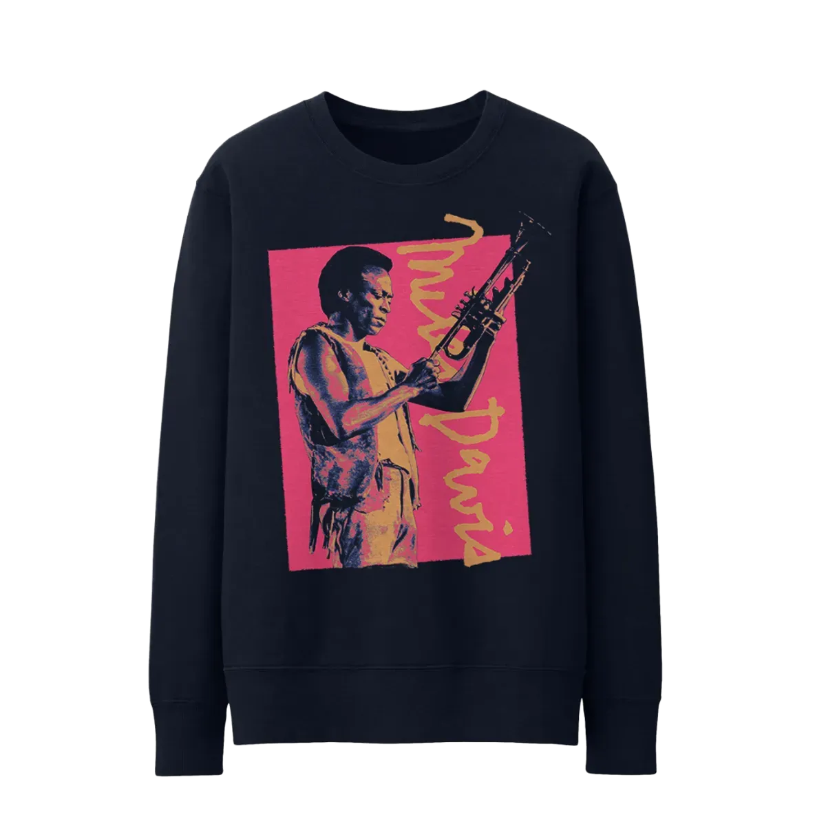 Pink Photograph Navy Crewneck