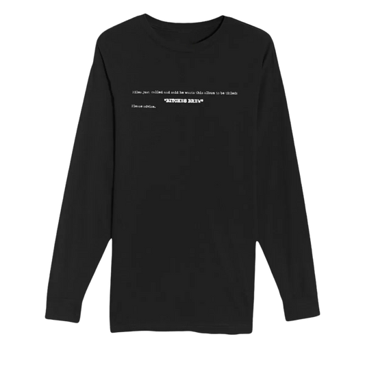 Miles Davis Bitches Brew Memo Black Long Sleeve Shirt