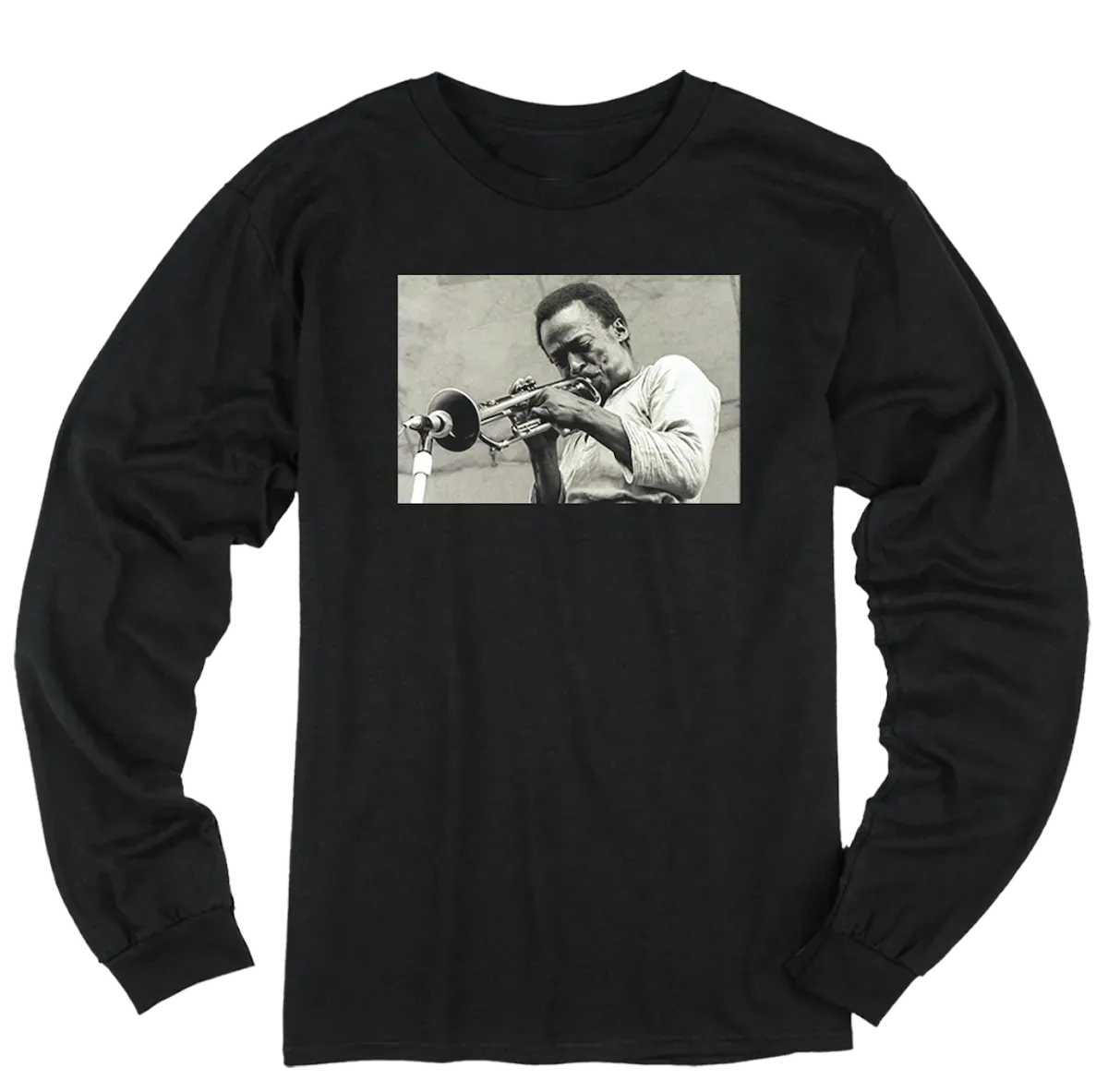 Miles Davis Central Park 1970 Black Long Sleeve