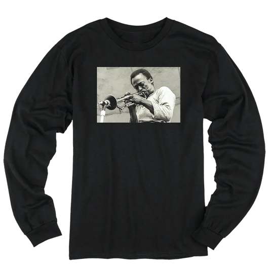 Miles Davis Central Park 1970 Black Long Sleeve