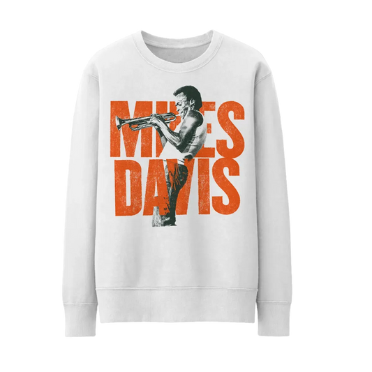 Miles Davis Logo White Crewneck