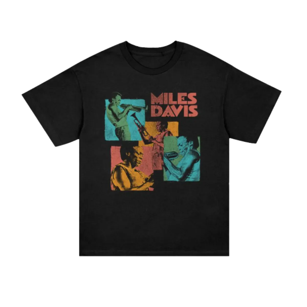 Miles Davis Photo Montage Black T-Shirt