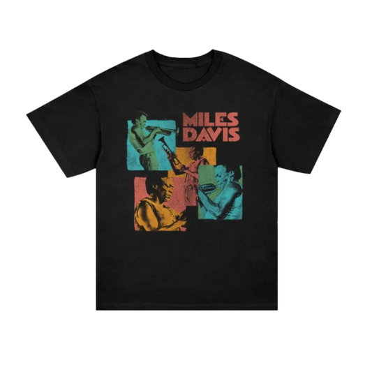 Miles Davis Photo Montage Black T-Shirt