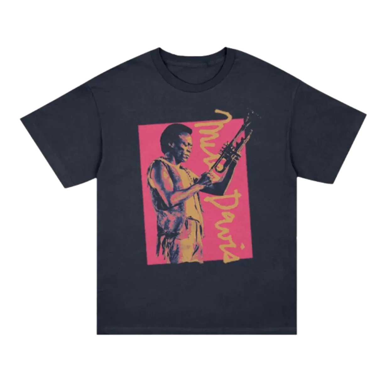 Miles Davis Pink Photograph Navy T-Shirt